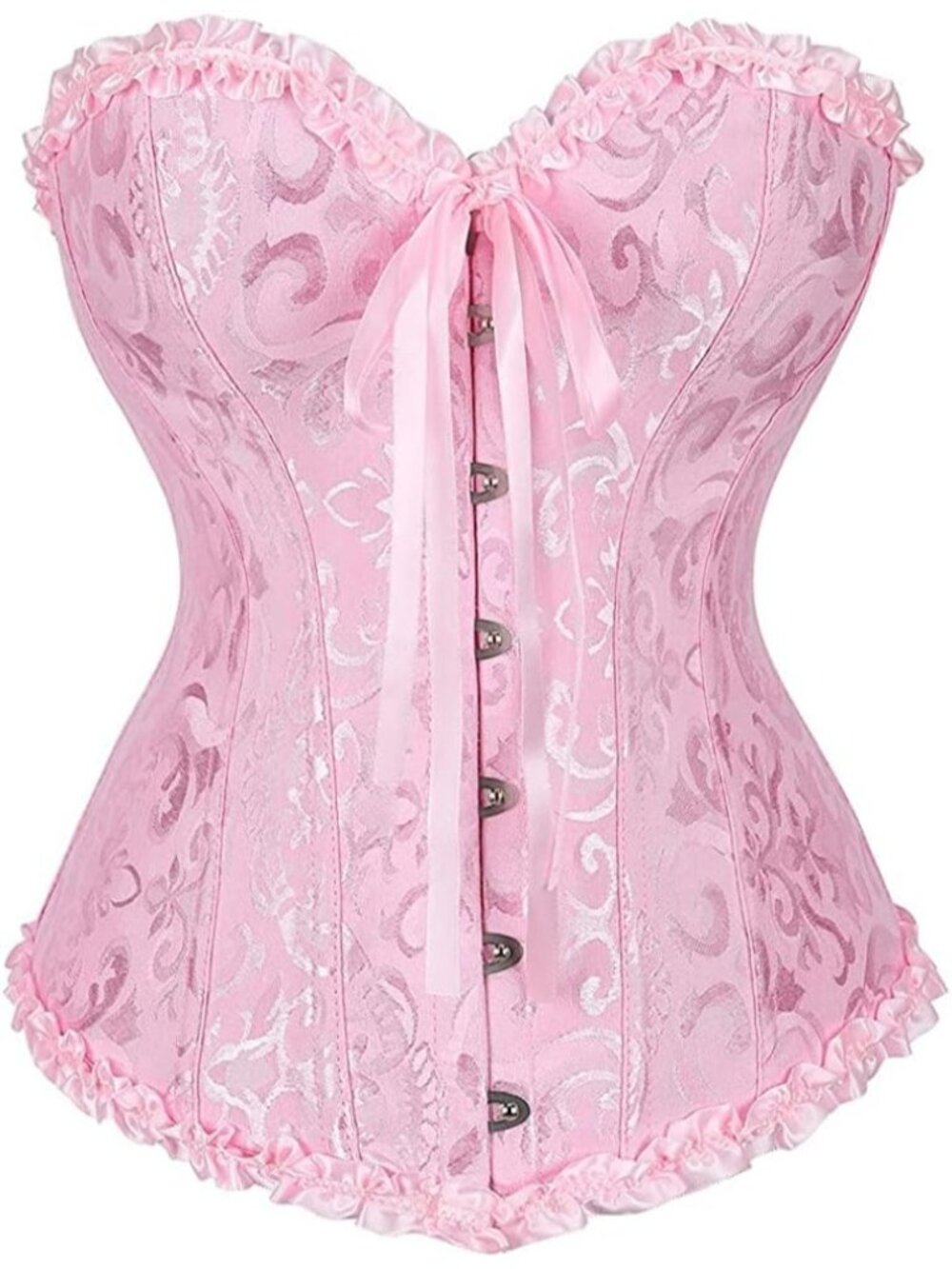 Women's Pink Bustier Shapewear Lingerie Halloween Waist Push Up Corset Tops